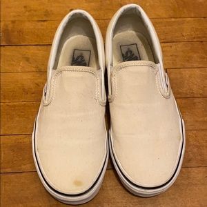 CREAM COLORED SLIP ON VANS (((HOLD)))